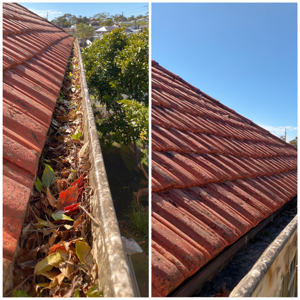 Before and after gutters